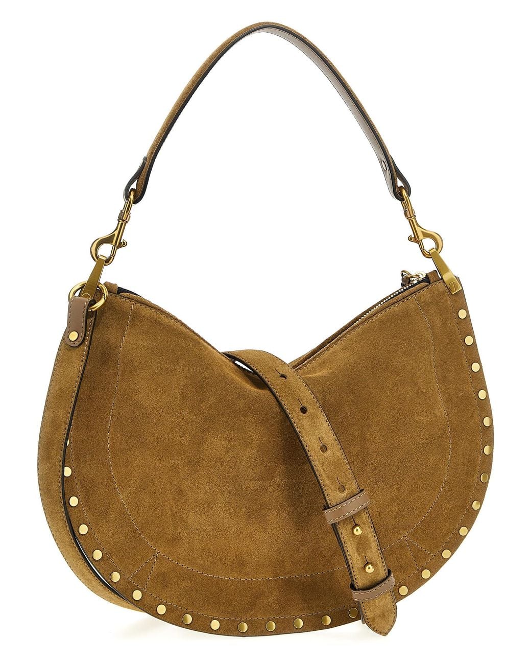 Isabel Marant Brown 'Oskan Hobo Zipped' Shoulder Bag