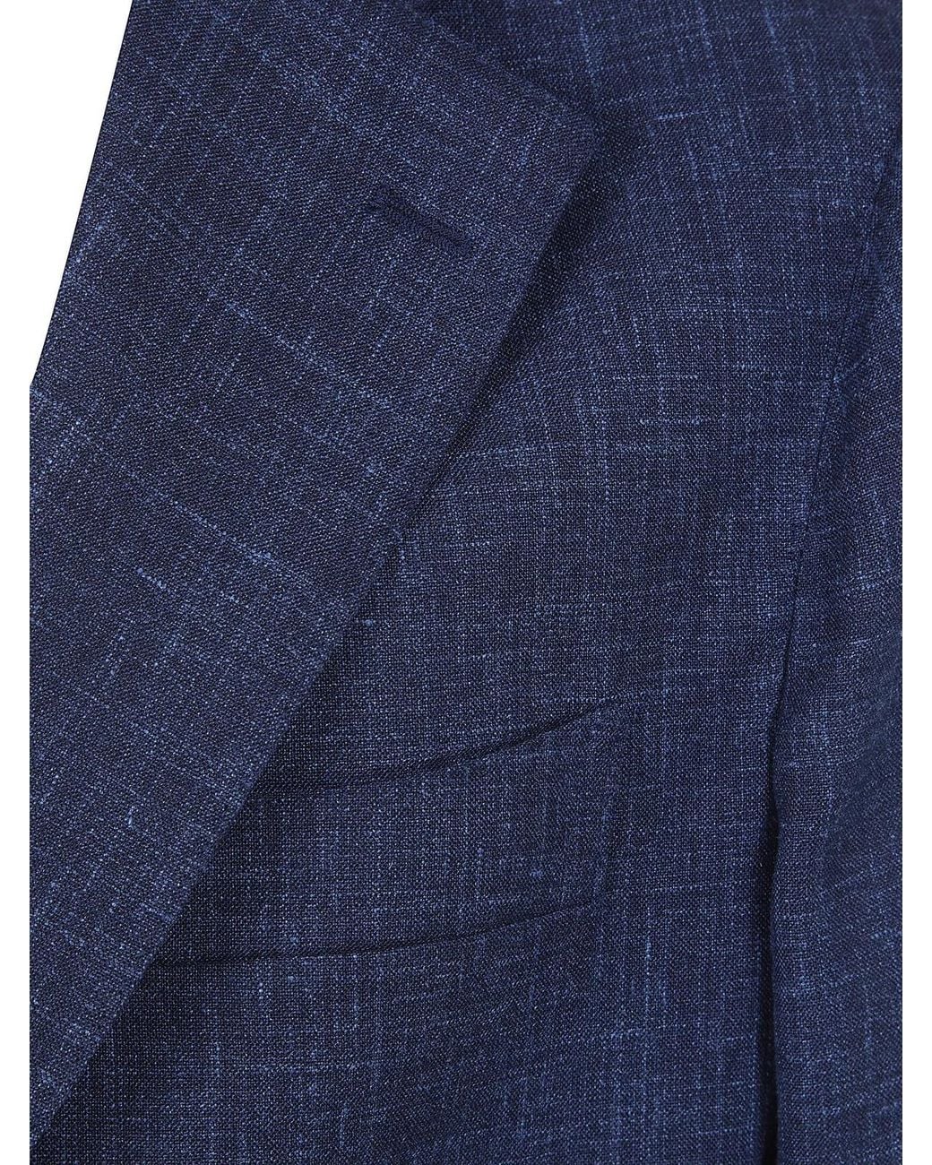 Barba Napoli Blue "Bactive Mono" Jacket for men