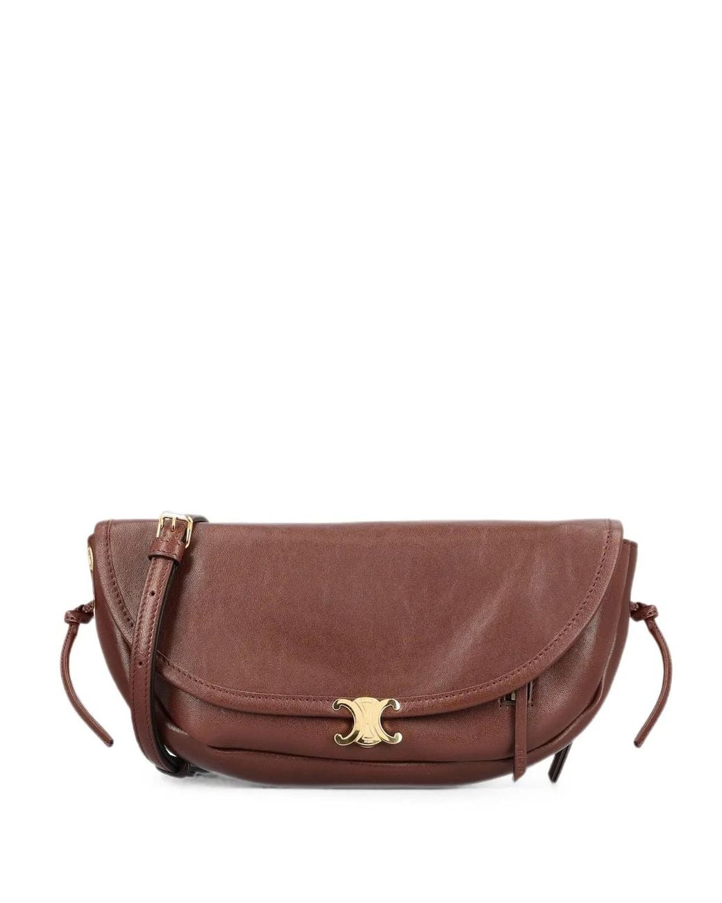 Céline Brown Little Halfmoon Cross Body Bag