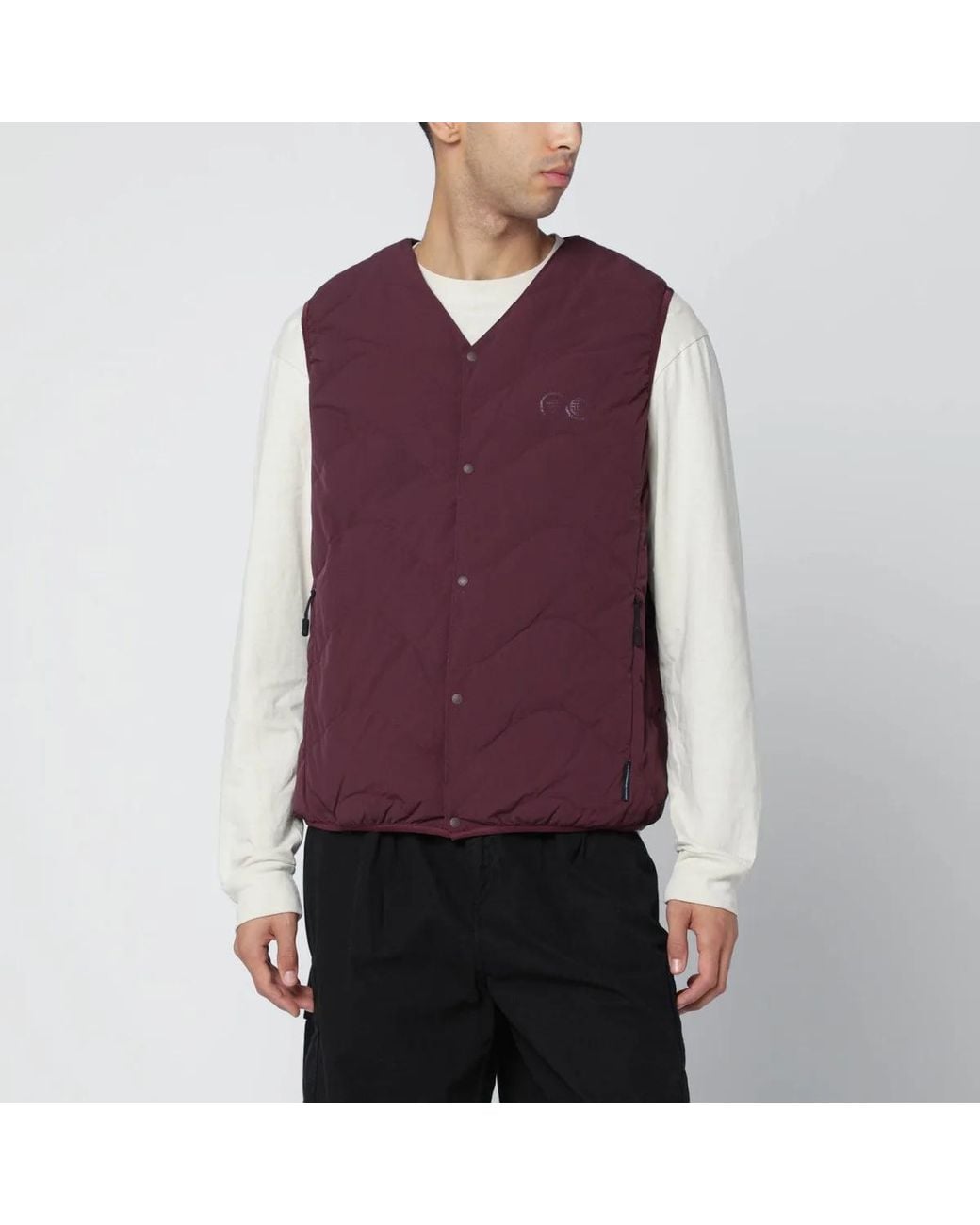 Purple Mountain Observatory Purple Wine-Colored Nylon Vest for men