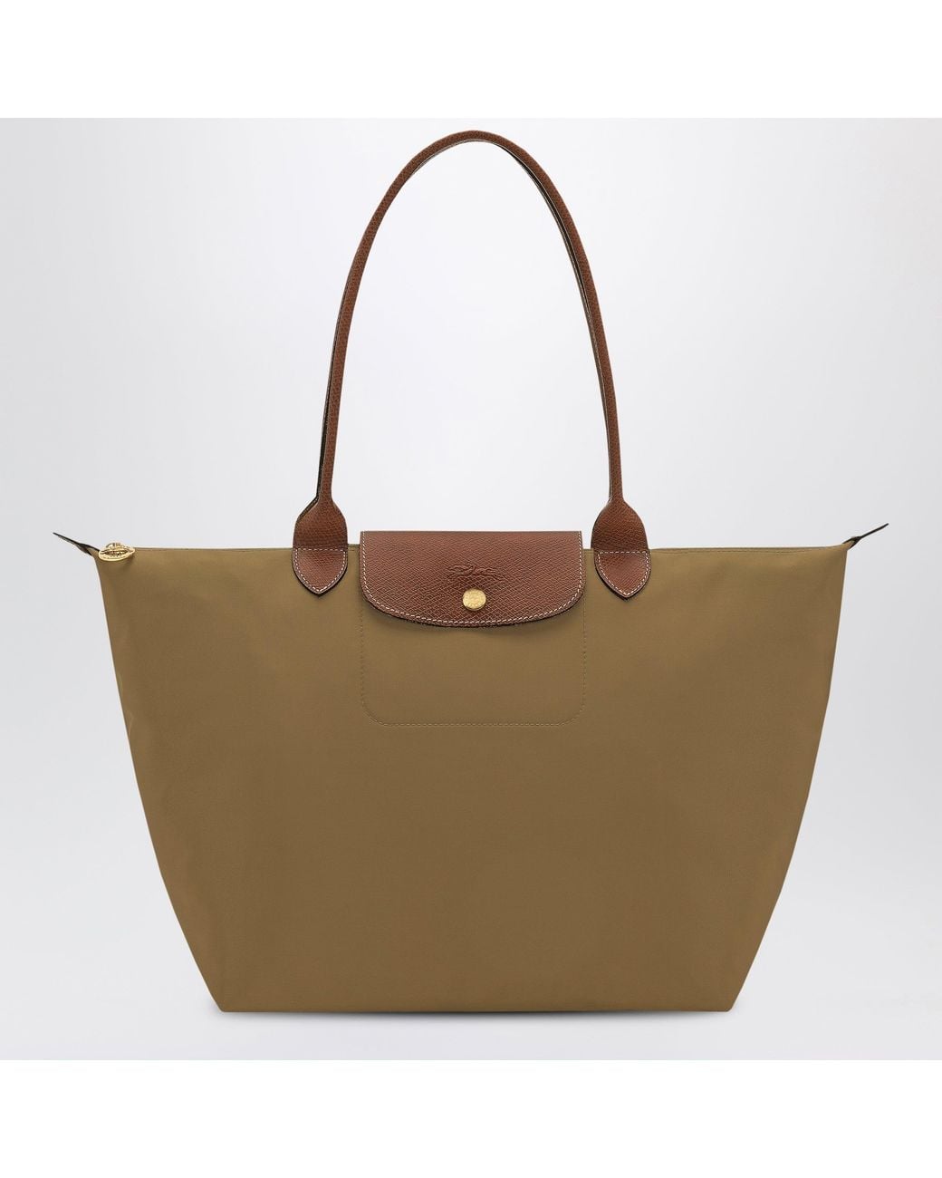 Longchamp Brown Le Pliage Original L Bag