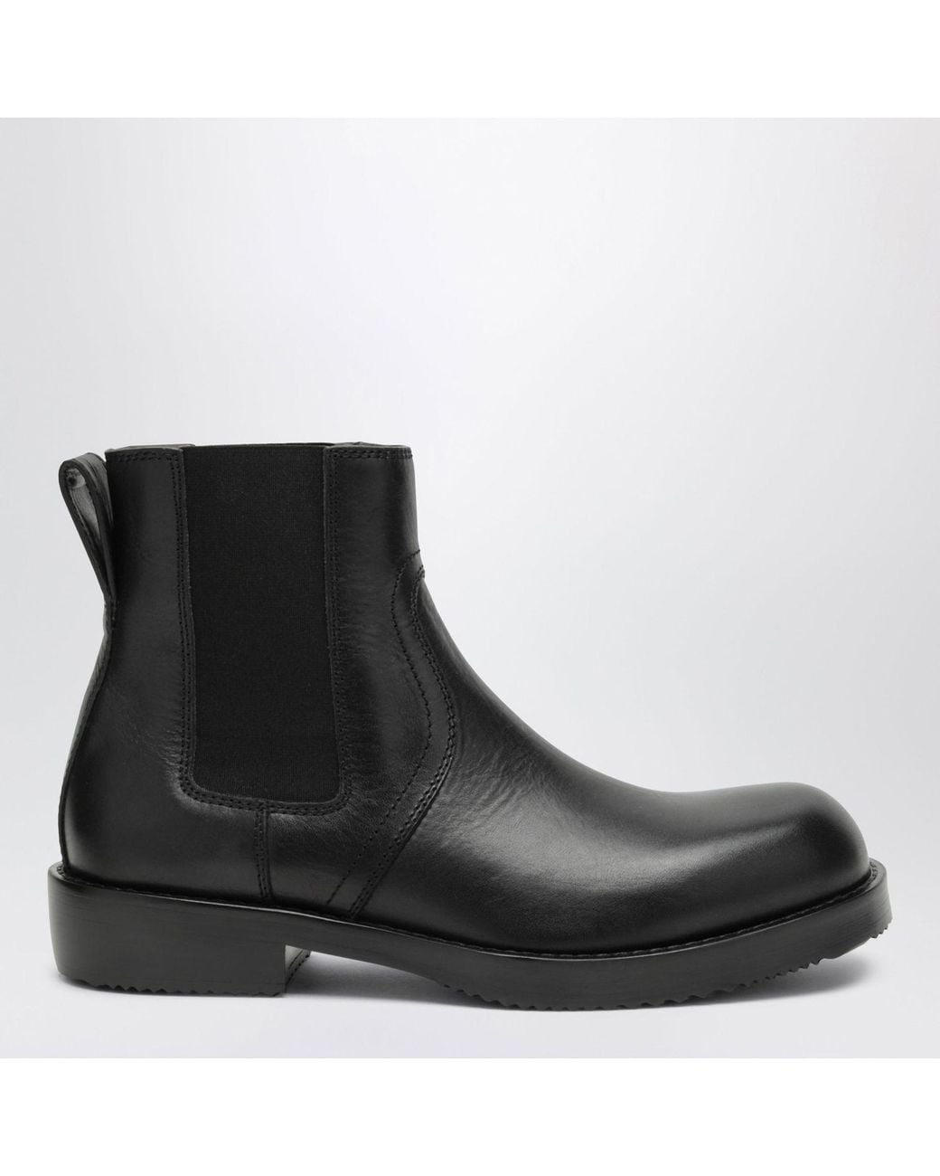 Dries Van Noten Black Leather Chelsea Boots for men