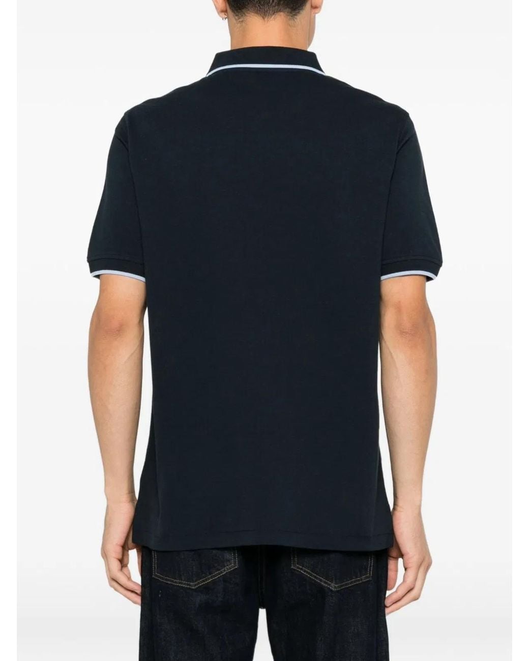 Paul Smith Blue Ps Paul Smith Zebra Logo Cotton Polo Shirt for men