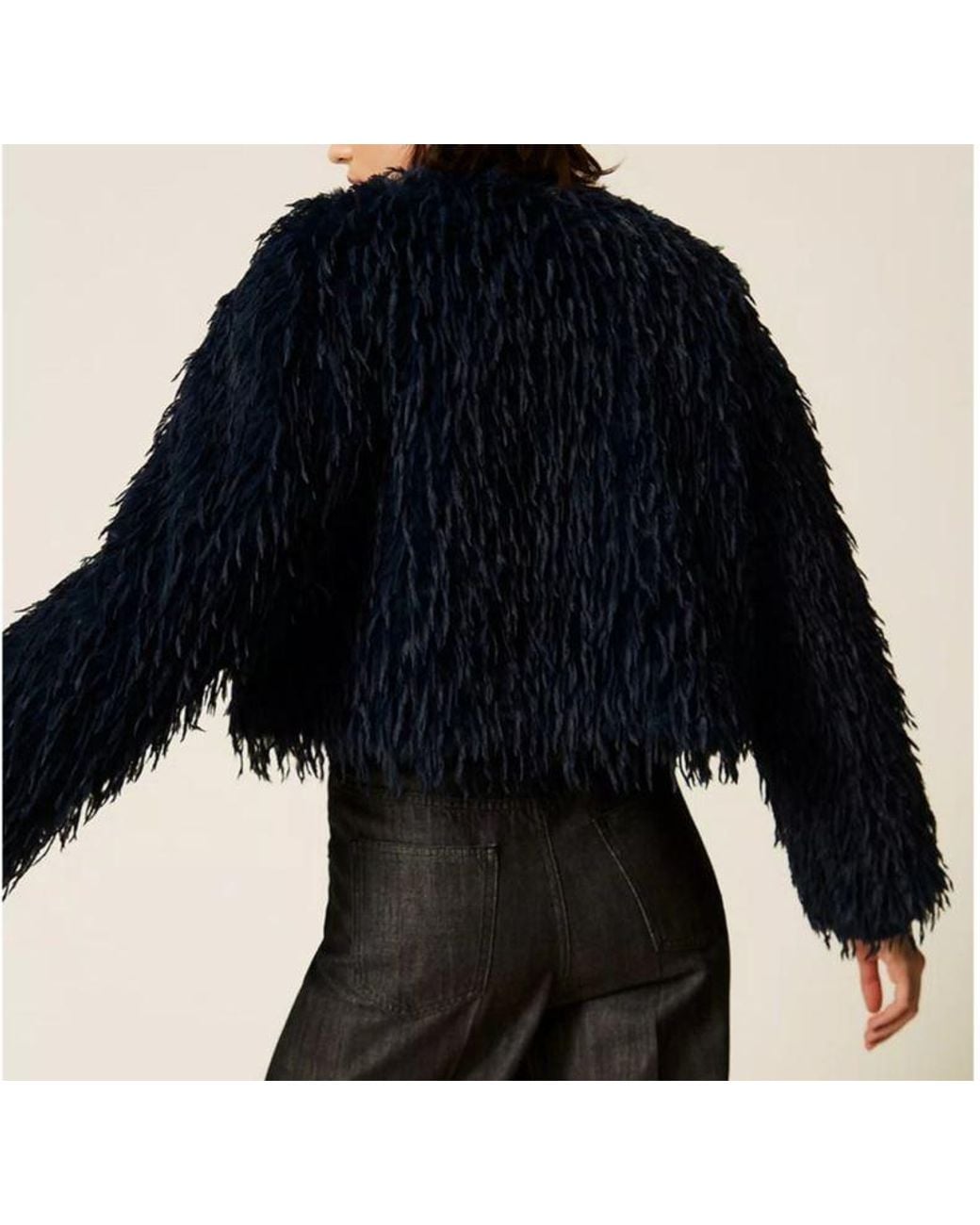 Twinset Blue Twinset Actitude Polyester Jacket