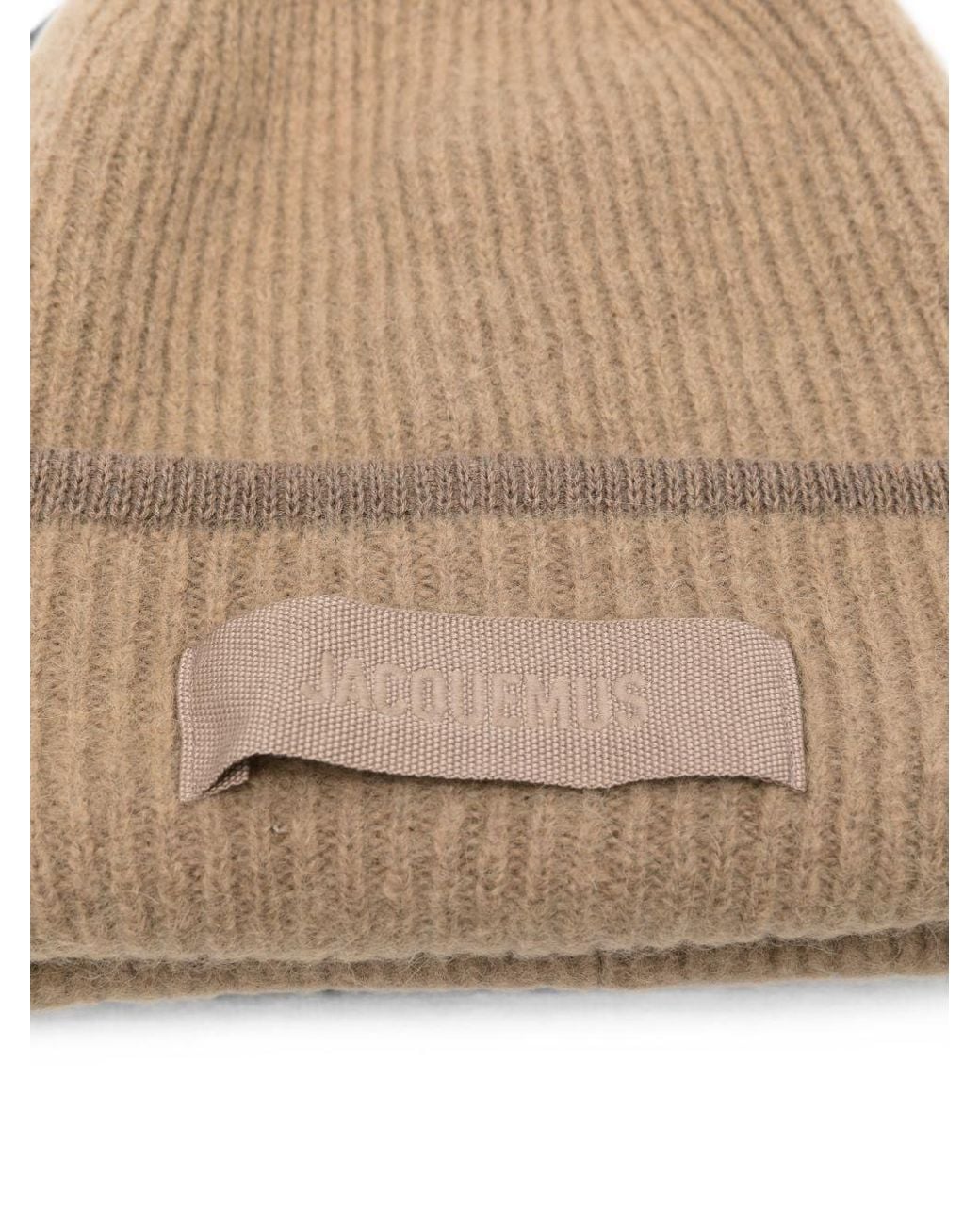 Jacquemus Natural Le Bonnet Wool Beanie