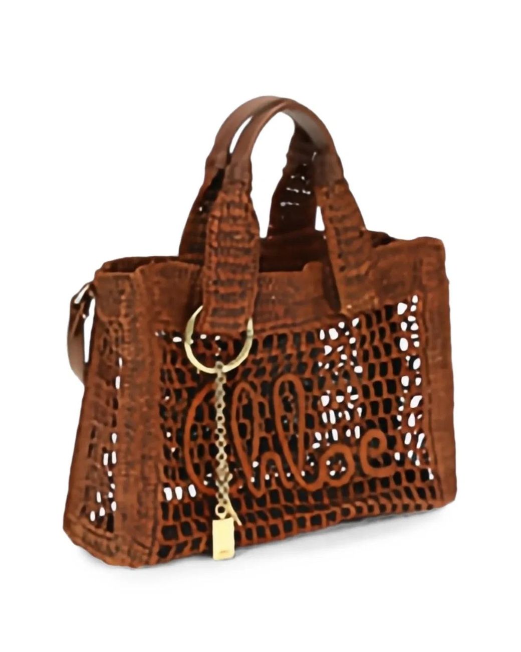 Chloé Brown Summer Banana Tote