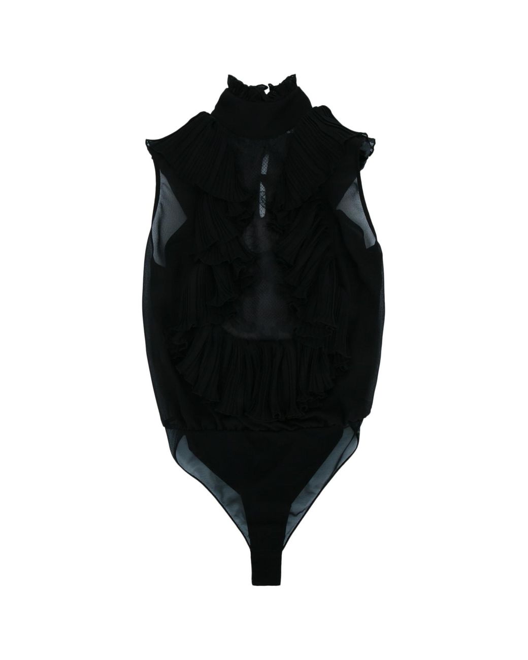 Elisabetta Franchi Black Sleeveless Tailored Shirt With Statement Detail