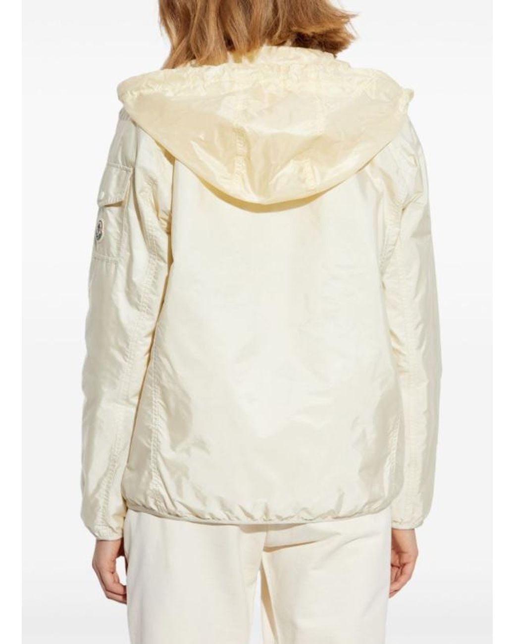 Moncler White Techno Fabric Padded Jacket