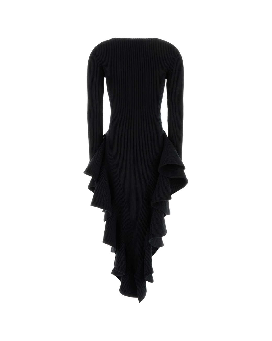 Alaïa Black Stretch Wool-Blend Dress