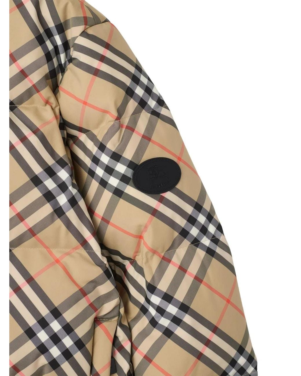 Burberry Brown Vintage Check-Pattern Puffer Jacket