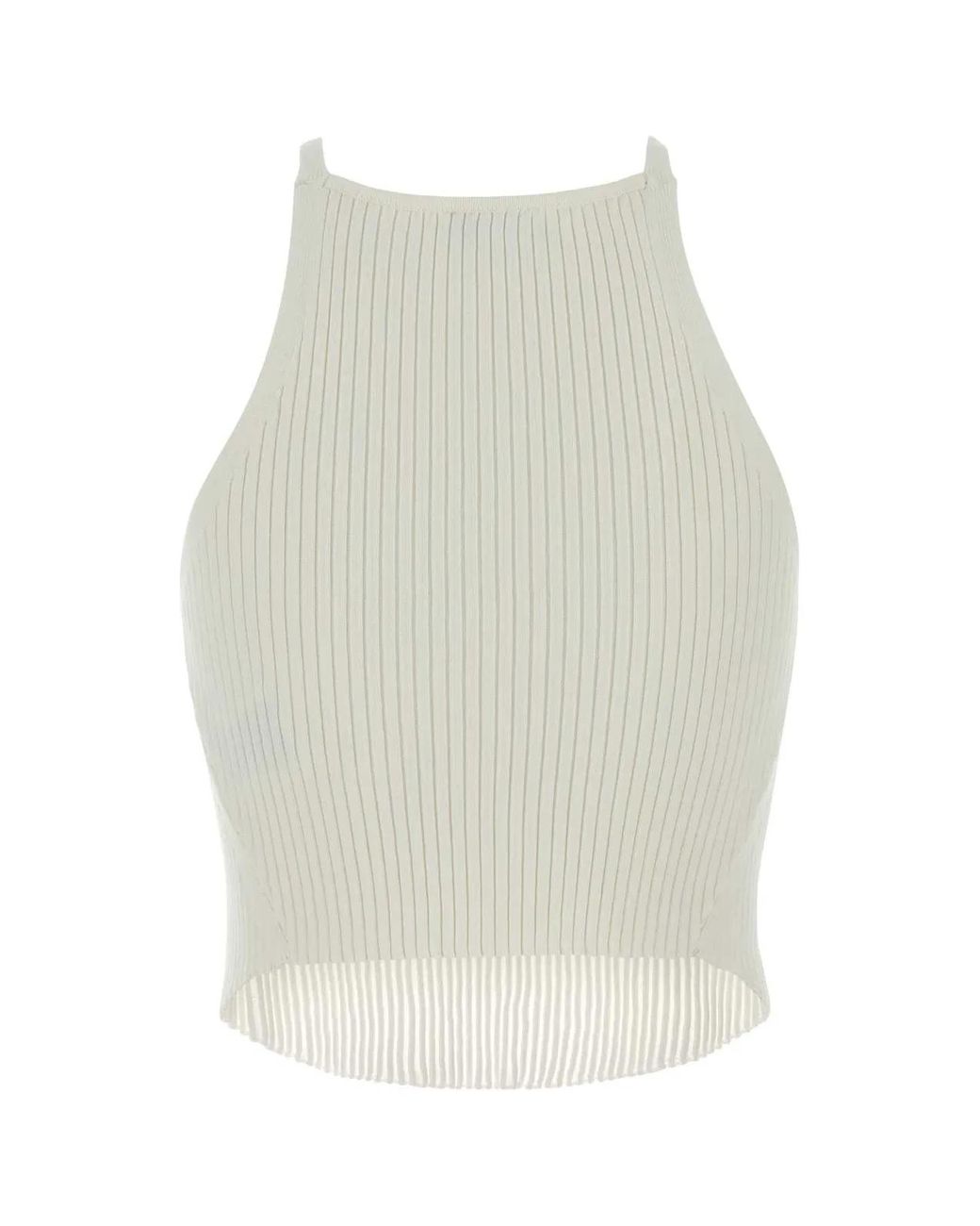 Courreges White Courregès Viscose Blend Tank Top
