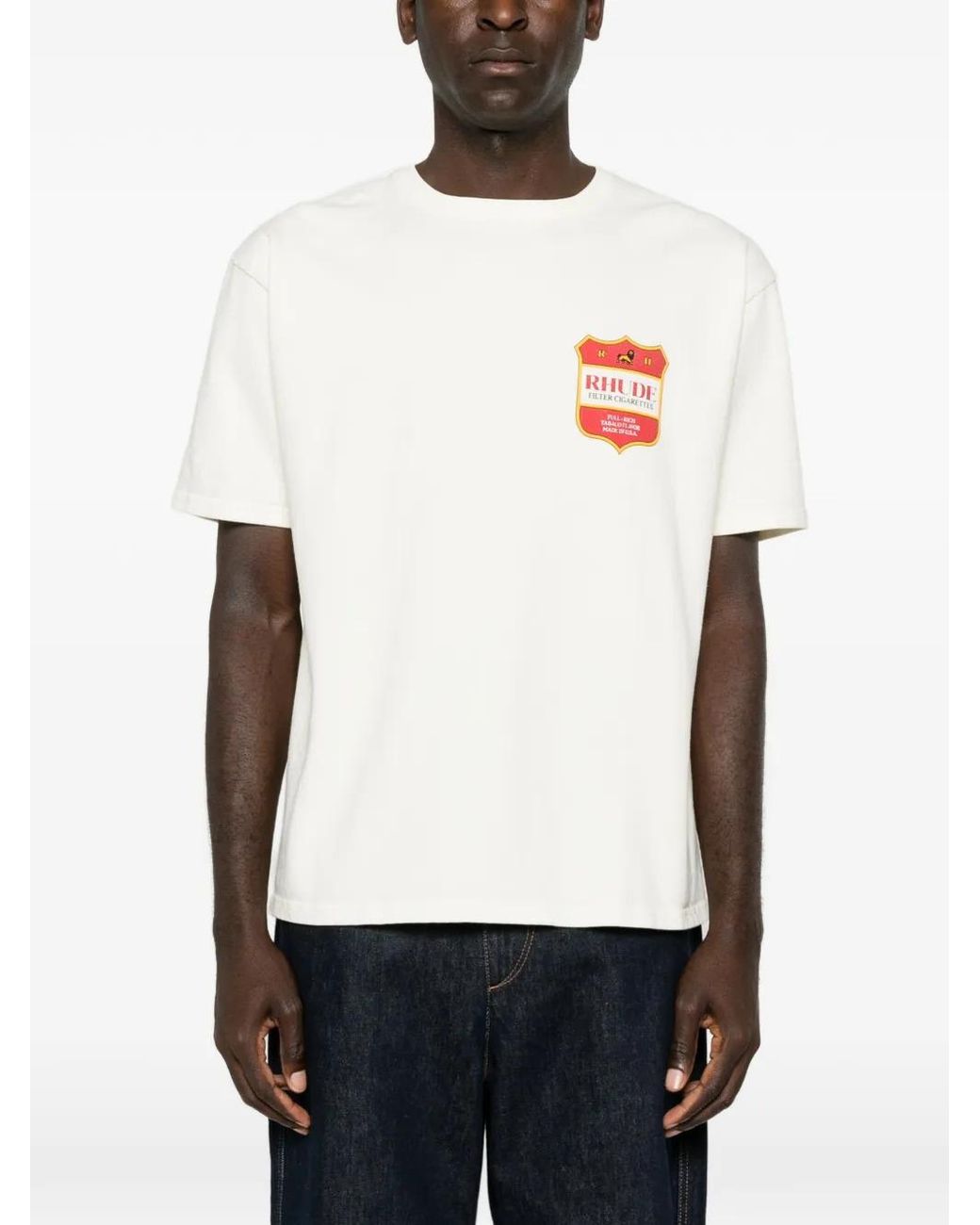 Rhude White Filtaro Crest Tee for men