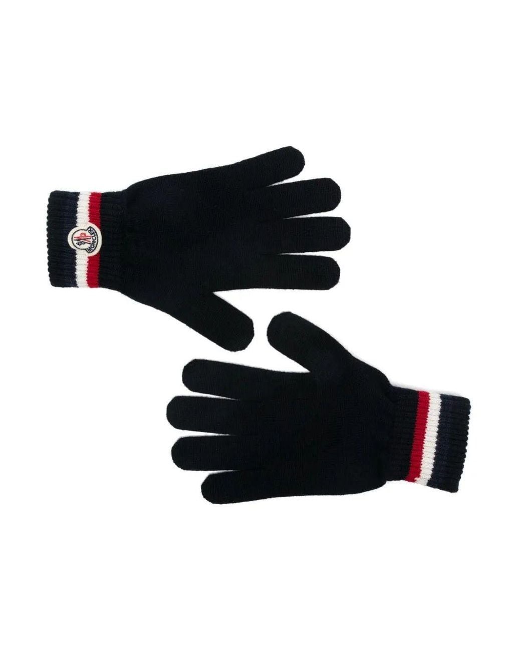 Moncler Black Gloves for men