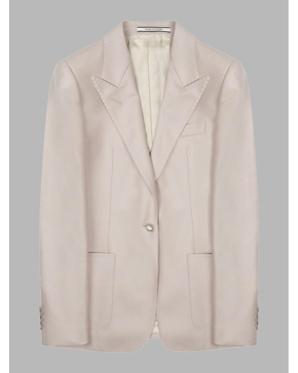 Tagliatore Natural 100% Virgin Wool Tailored Jacket Made