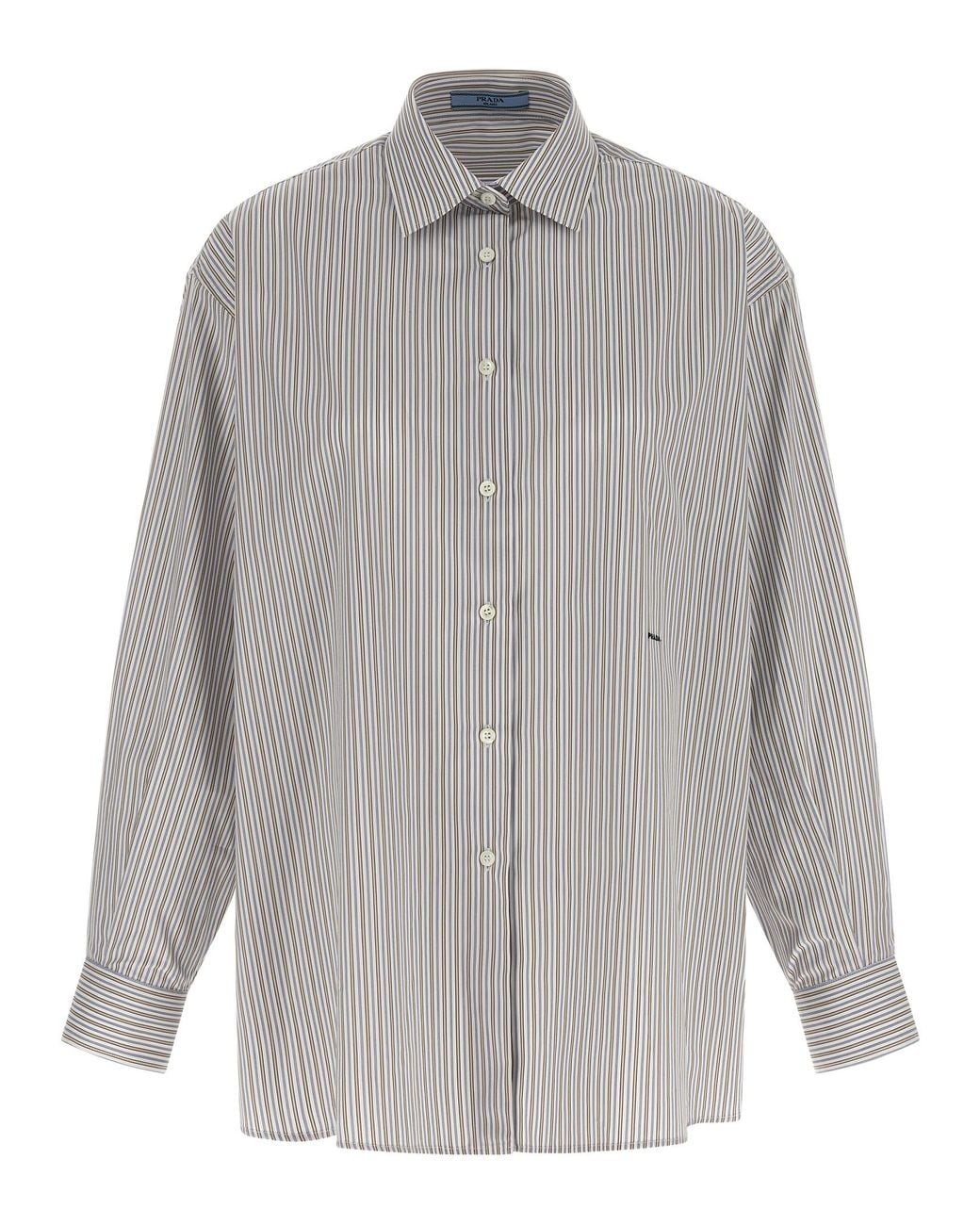 Prada Gray Cotton Blouse