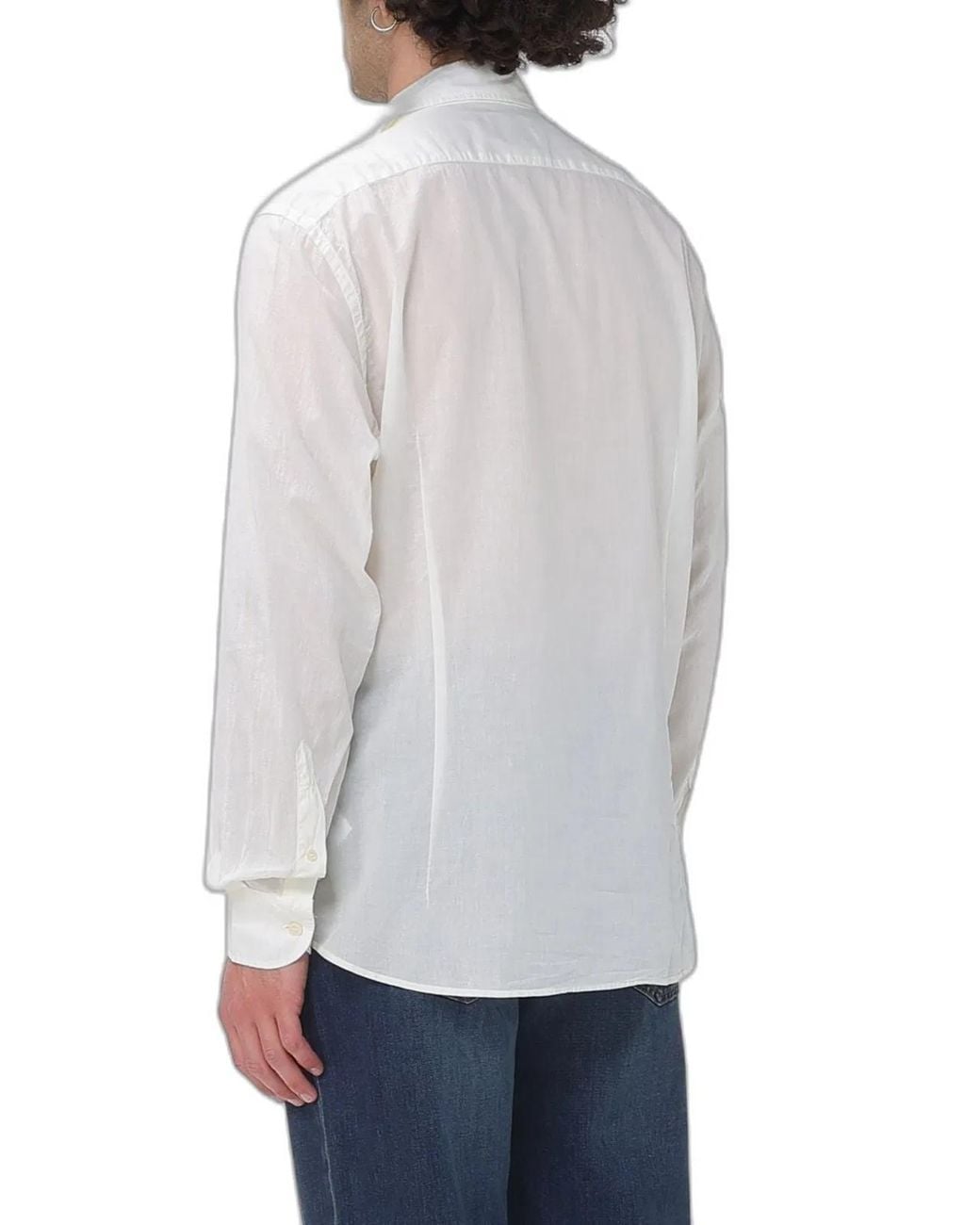 Mc2 Saint Barth White Cotton Poplin Shirt With Embroidered Logo for men