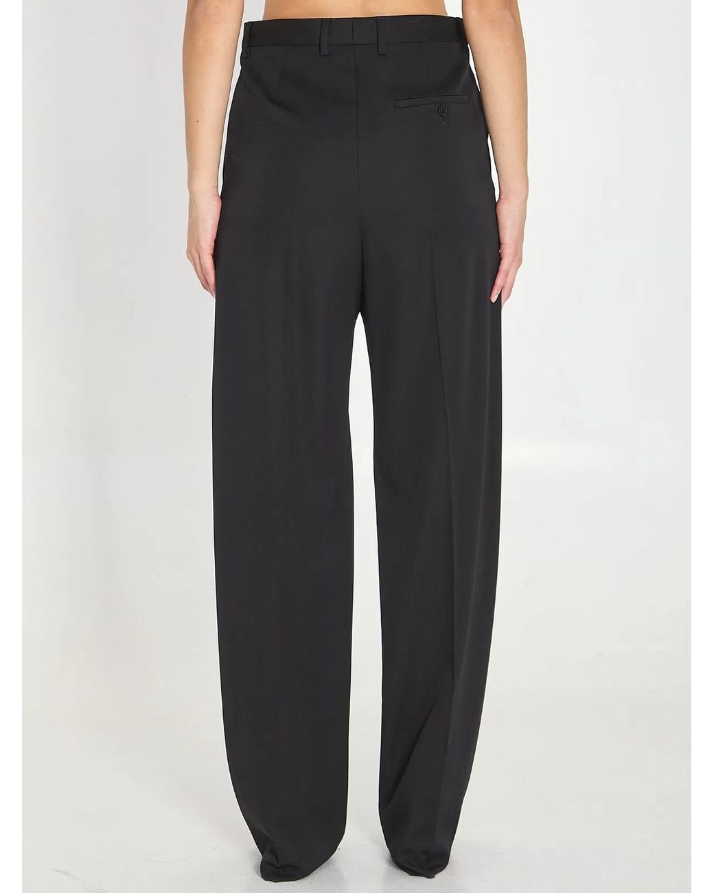 Balenciaga Black Tailored Wool Trousers