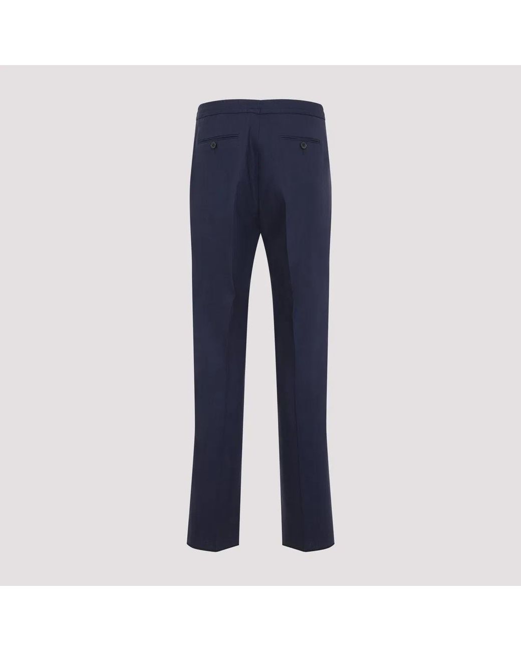 Zegna Blue Oasi Linen Pants for men