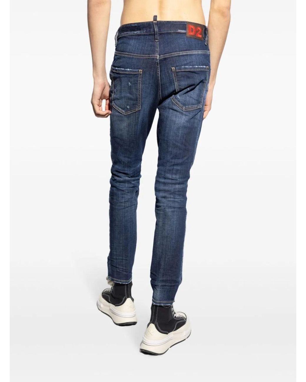 DSquared² Blue Pants 5 Pockets for men