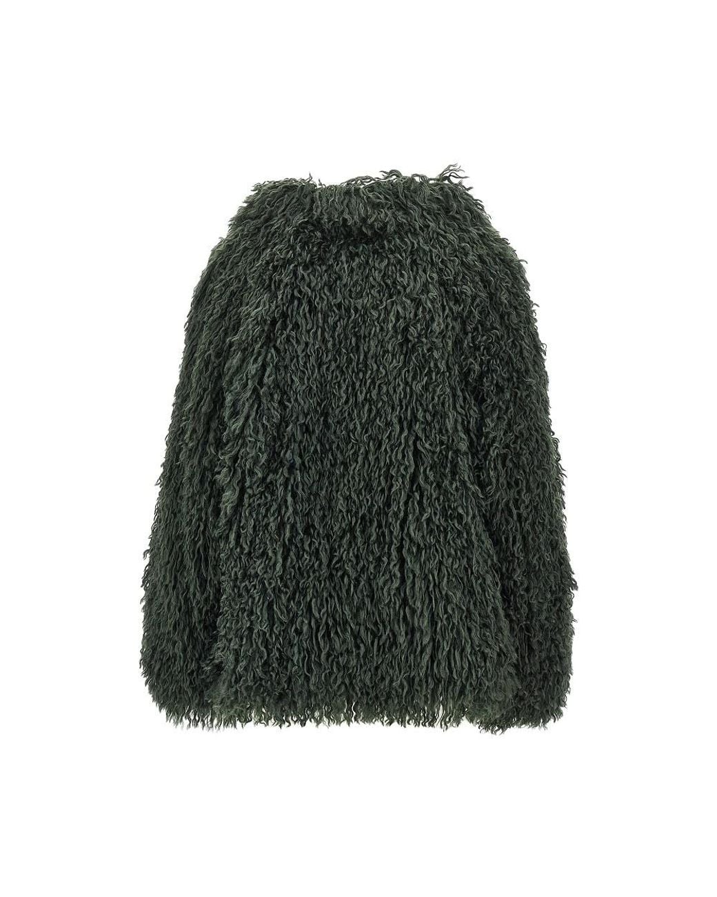 Emporio Armani Green Faux Fur Jacket
