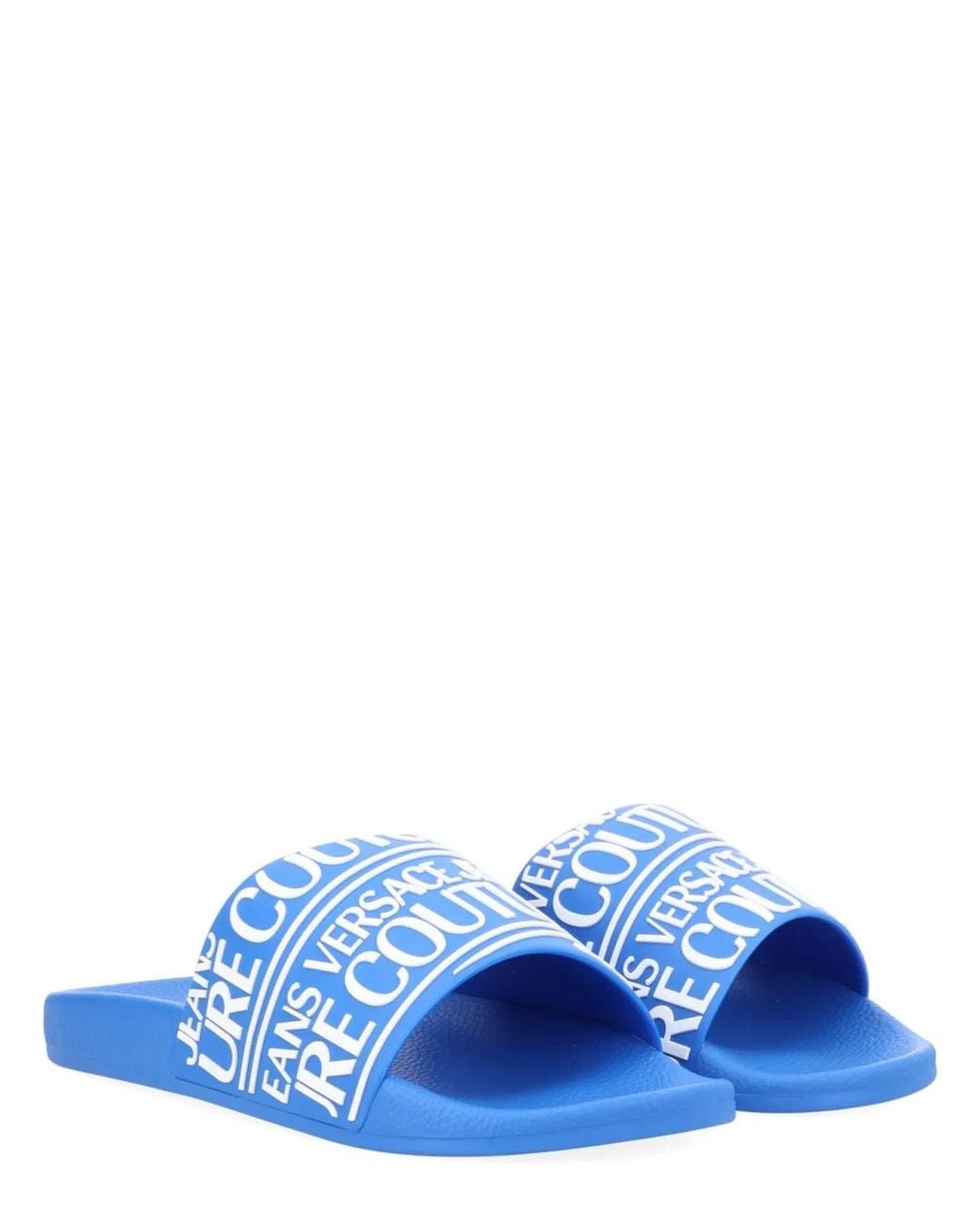 Versace Jeans Couture Blue Elastane Flats for men