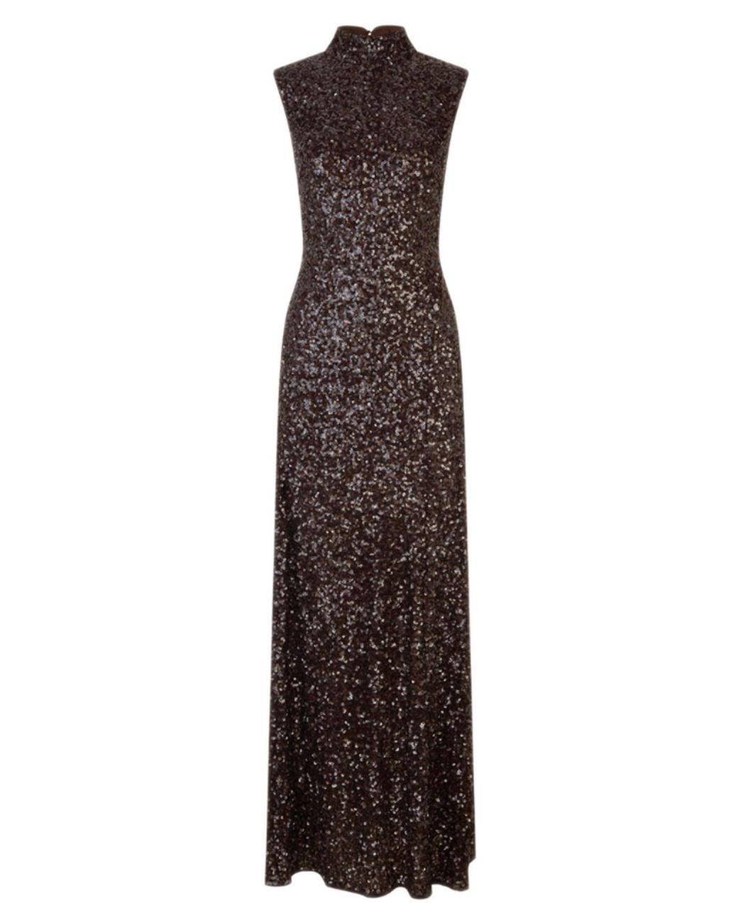 ROTATE BIRGER CHRISTENSEN Purple Sequins Flared Maxi Dress