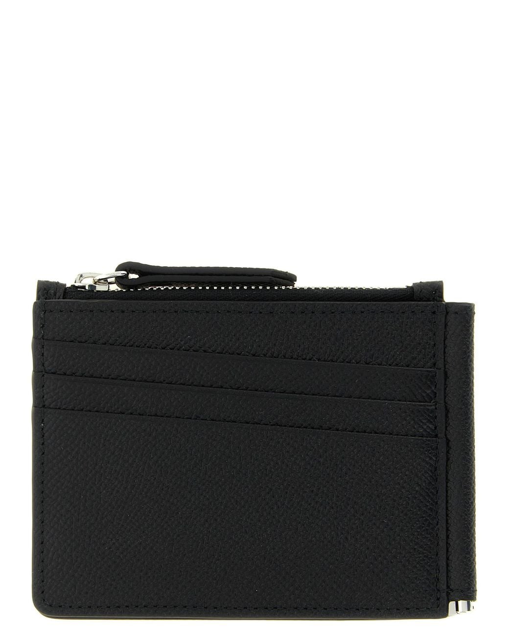 Maison Margiela Black Wallet With 'Four Stitches' Clip