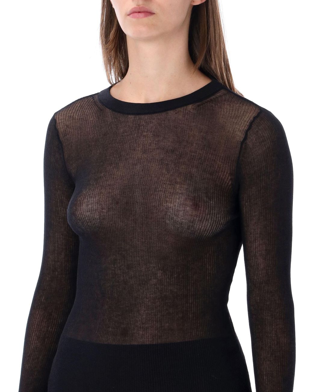 Anine Bing Black Tiana Ls Top