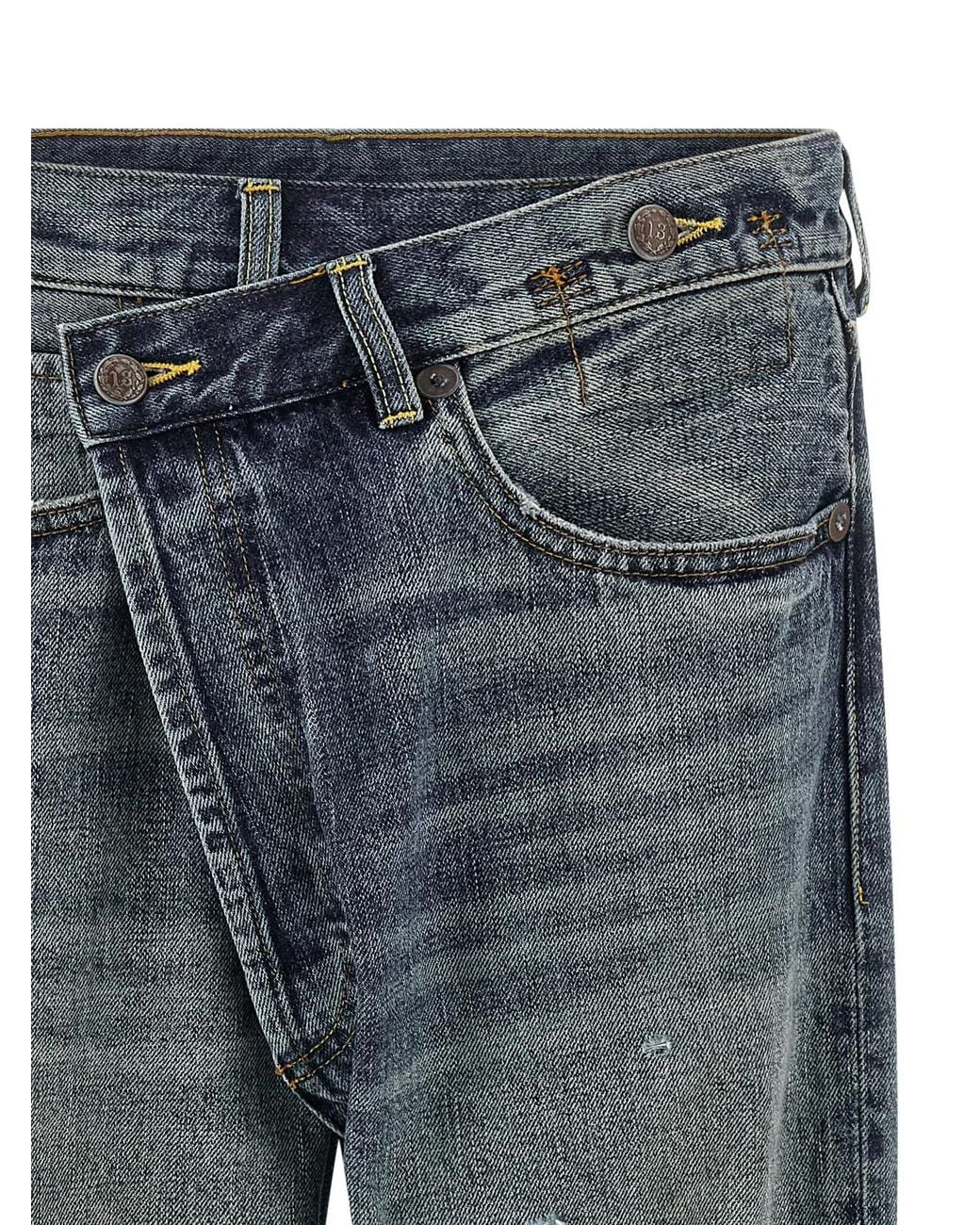 R13 Blue 'Crossover' Jeans