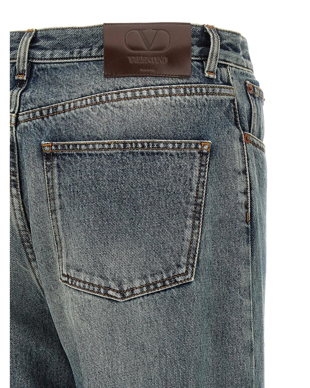 Valentino Garavani Blue Five-Pocket Jeans for men