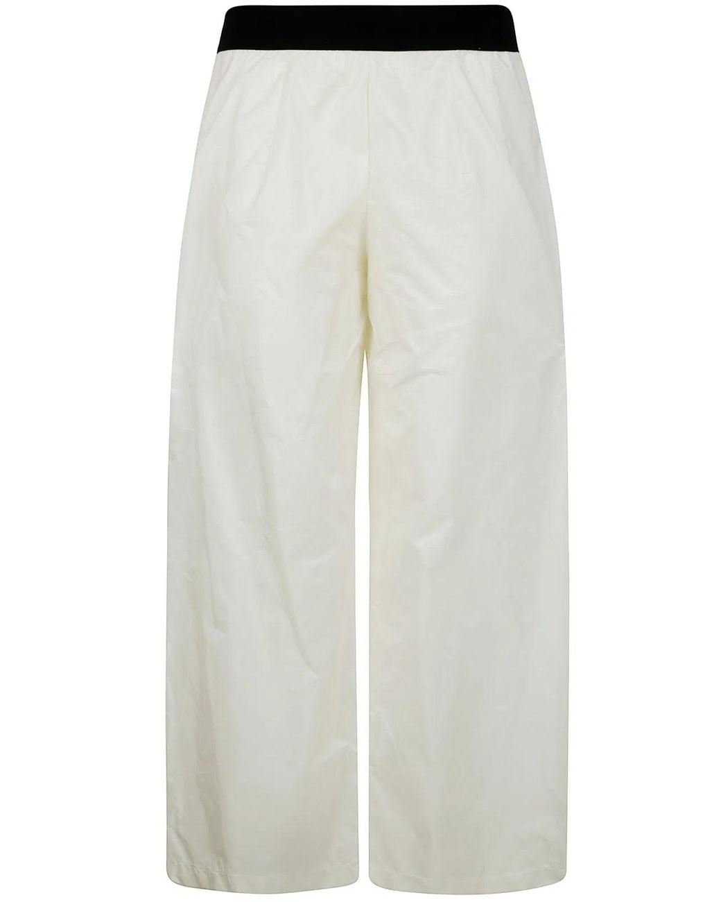 Maria Calderara White Polyester Trousers