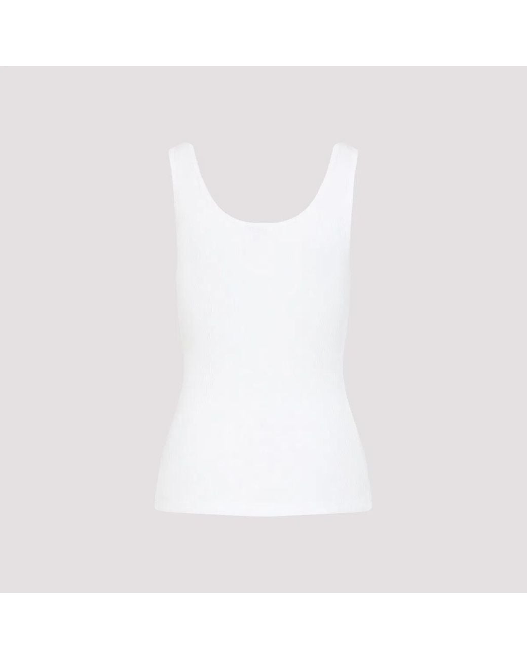 Chloé White Jersey Tank Top