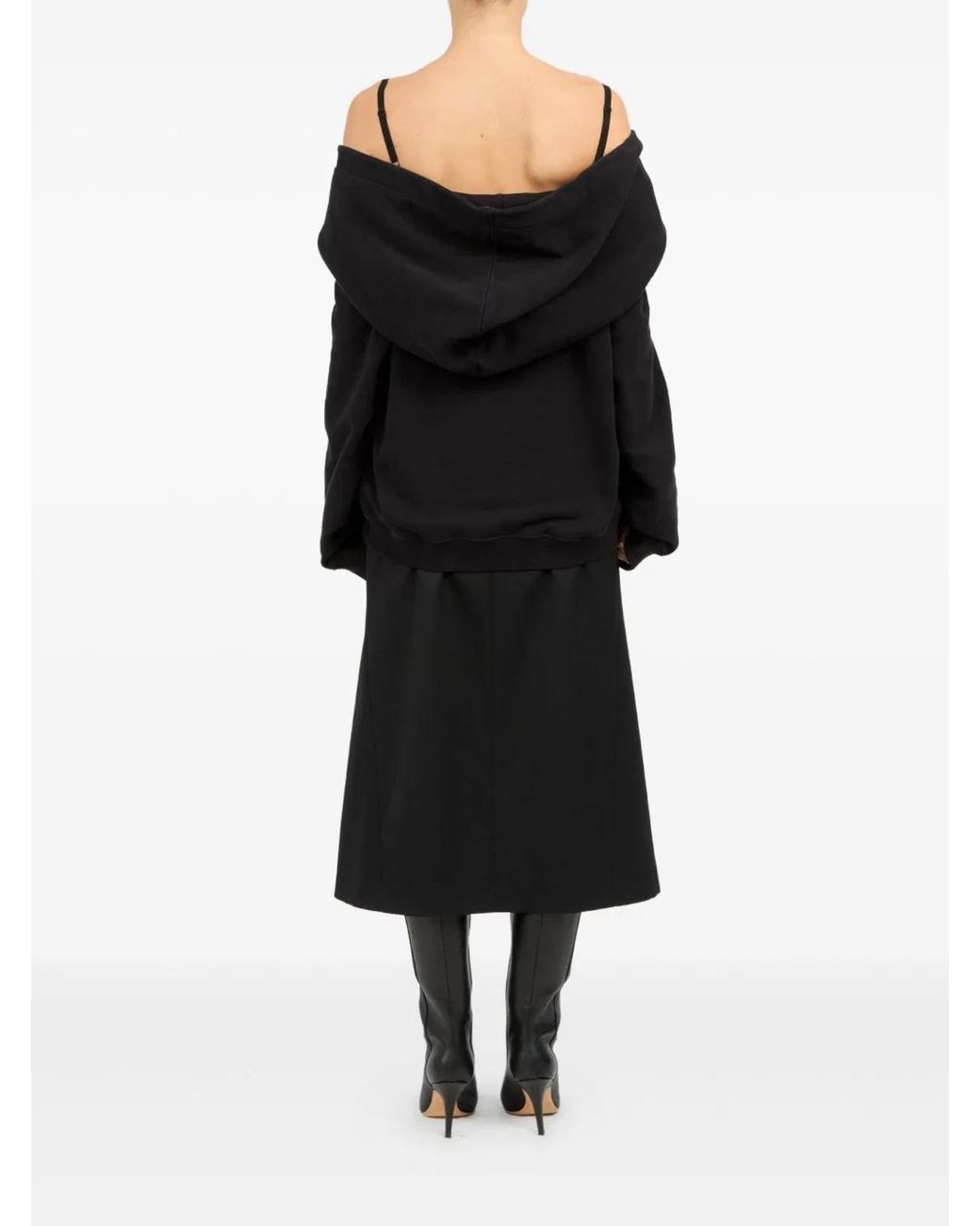 MM6 by Maison Margiela Black Cotton Hoodie
