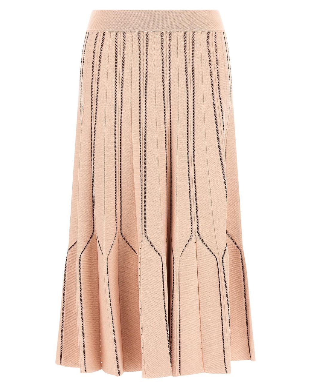 Elisabetta Franchi Pink Origami Knit Skirt