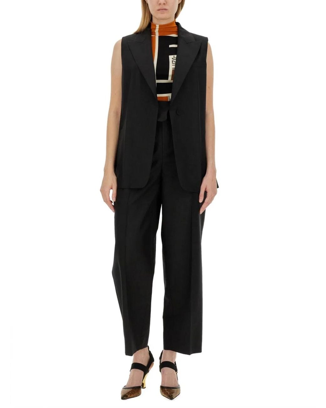 Fendi Black Sleeveless Blazer