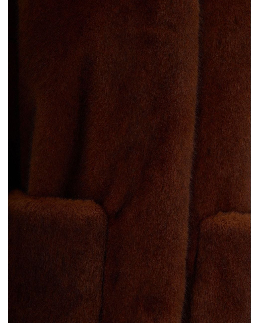 Herno Brown Polyester Faux Fur Bomber