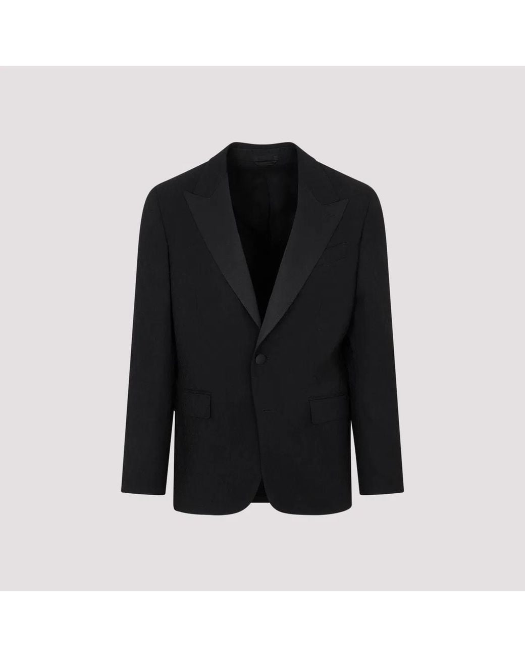 Etro Black Stretch Wool Blazer for men