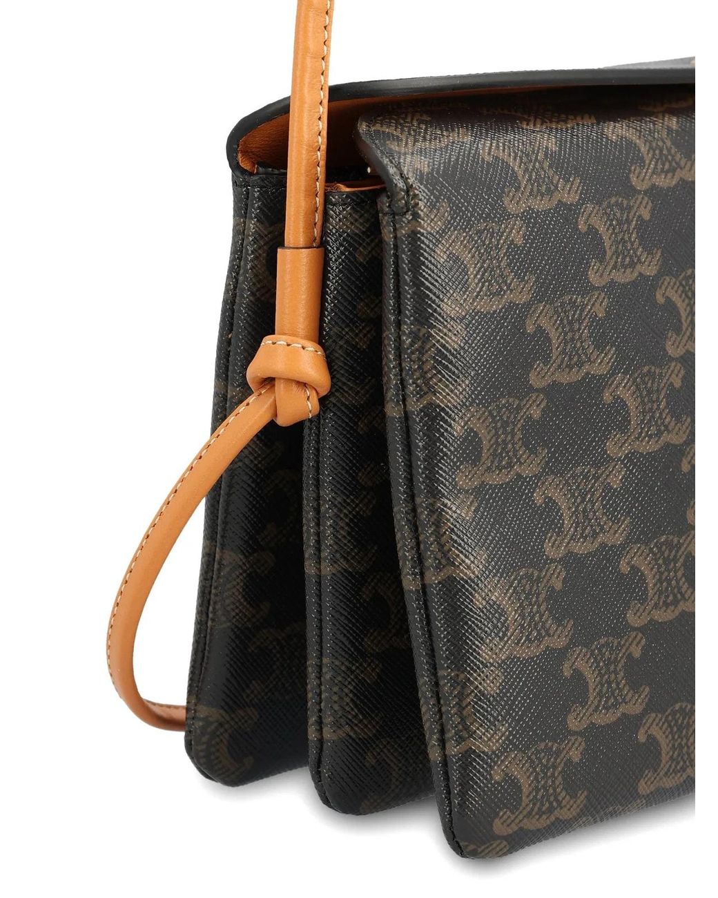 Céline Gray Trio Flap Triomphe Canvas Cross Body Bag