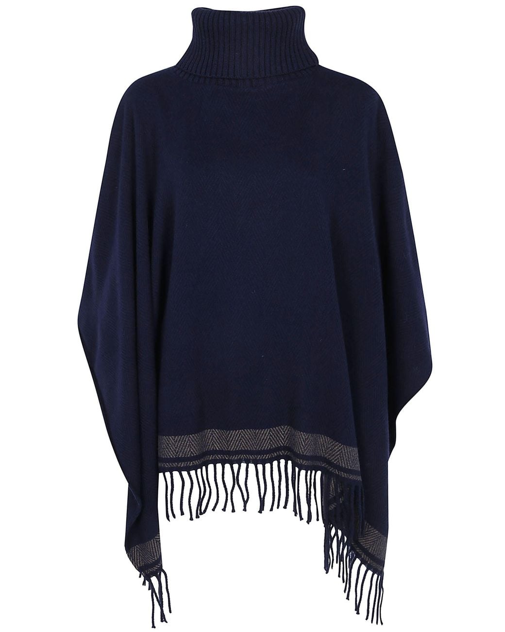 Ralph Lauren Blue "Ruana" Poncho