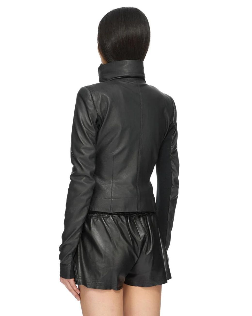 Rick Owens Black Classic Biker Jacket
