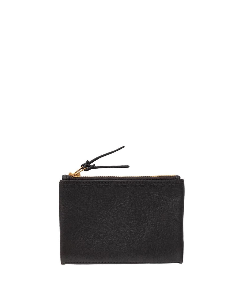 Visvim Black Portafoglio Pieghevole Con Zip for men