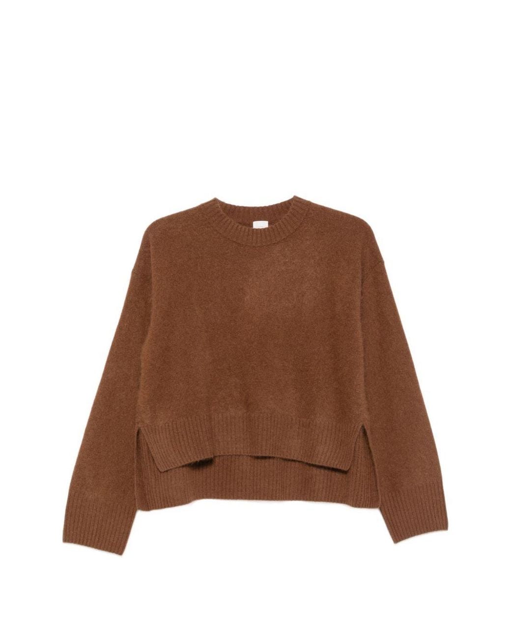 C.t. Plage Brown Wool Crewneck Sweater