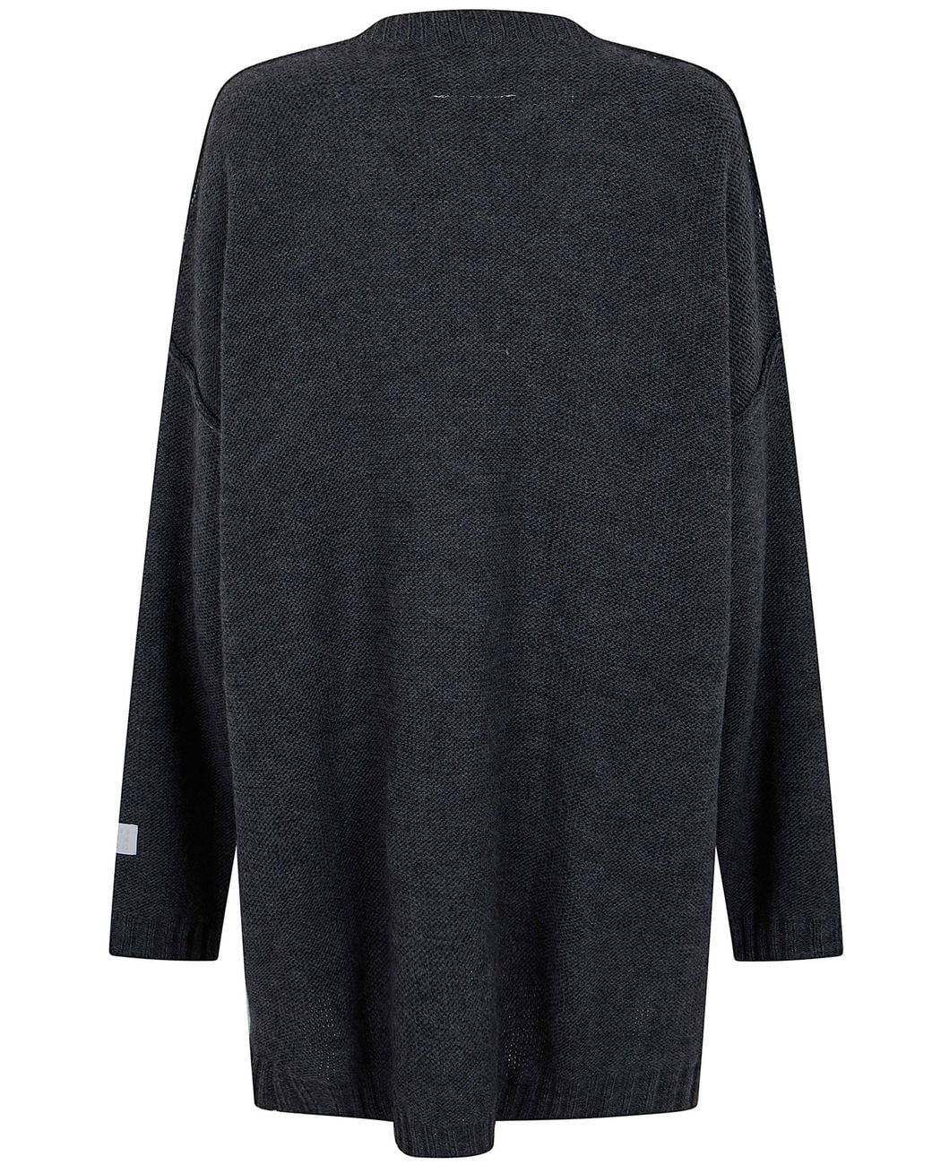 MM6 by Maison Margiela Blue Oversized V-Neck Sweater