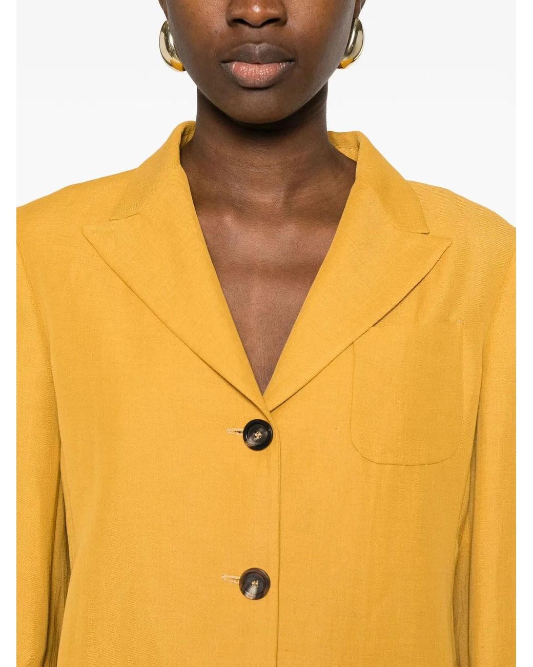 Fabiana Filippi Yellow Viscose Linen Jacket