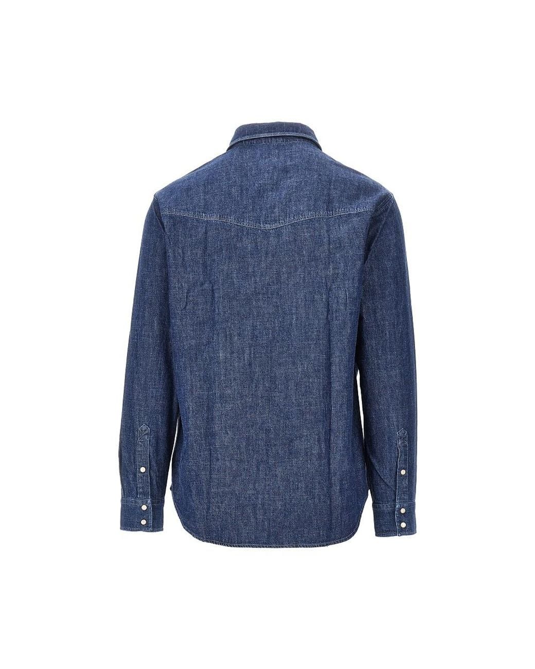 Emporio Armani Blue Denim Shirt for men