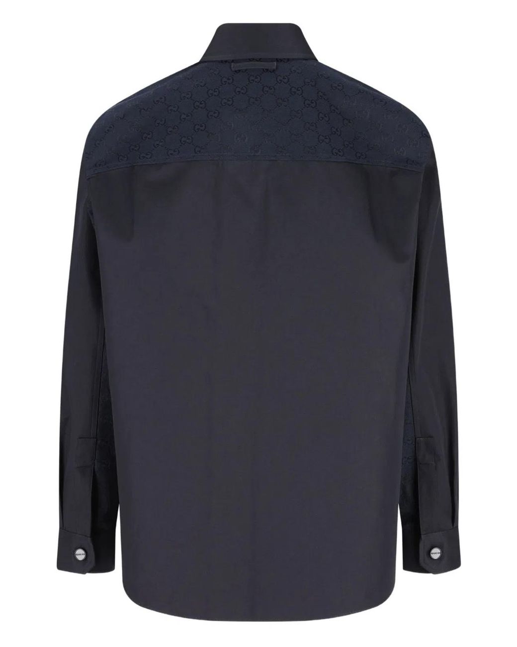 Gucci Blue Classic Button-Up Shirt for men