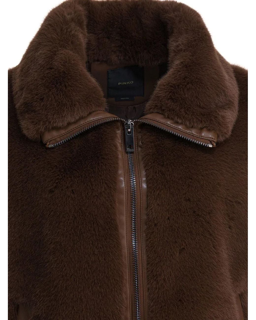Pinko Brown Polyester Jacket