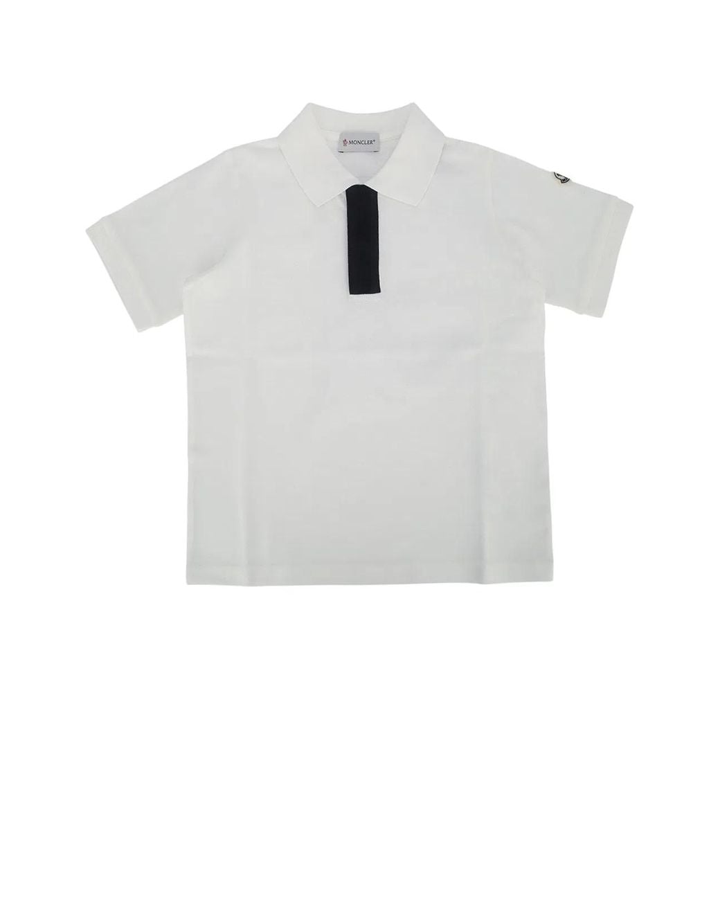 Moncler White Jr Ss Polo