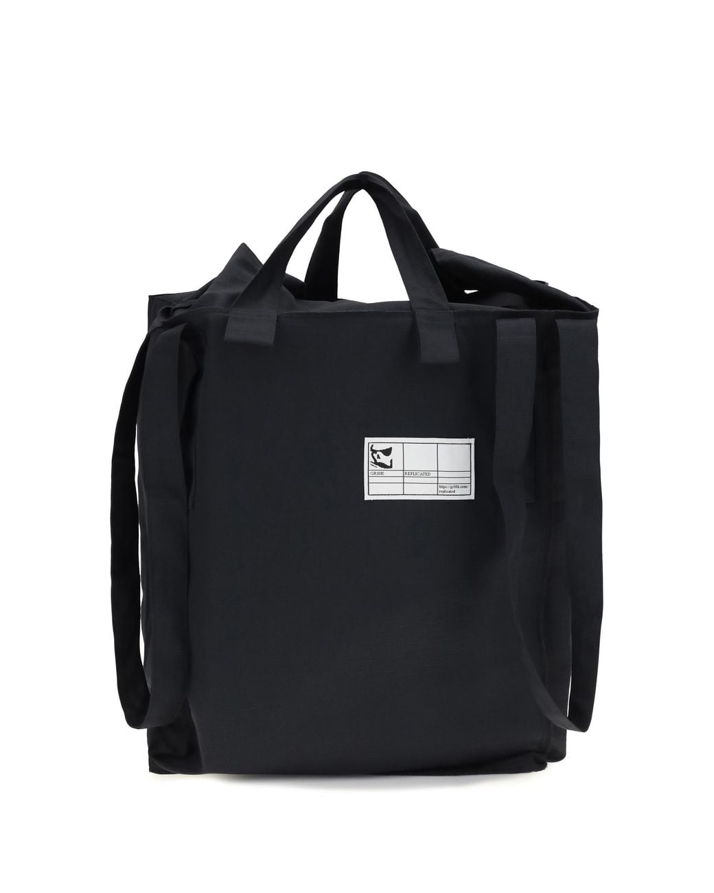 GR10K Black Replicated Tote Bag Polyester for men