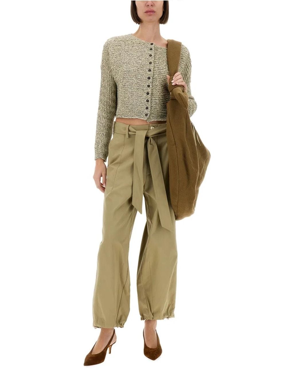 Alysi Green Belted Pants